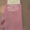 Chaussettes Équitation Enfants Paillettes Attitudes "J'peux pas j'ai poney" – Rose