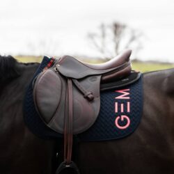 Tapis de selle GEM Jumping Ten Marine Corail pour cheval