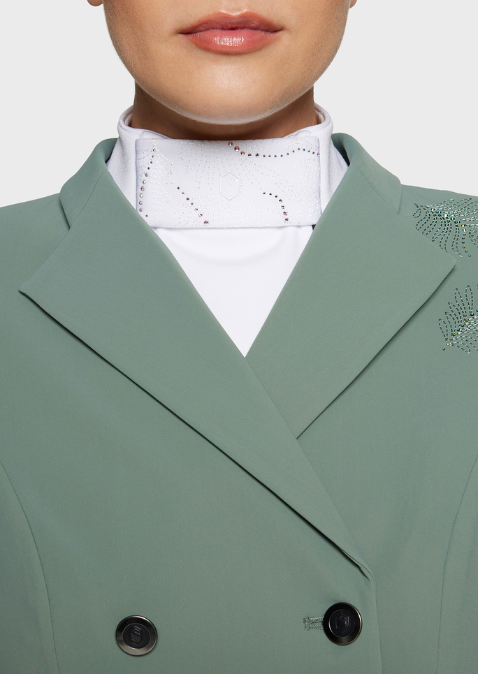 Samshield - Plastron Crystal Ferna SS26 Hologram – Plastron d’équitation femme haut de gamme