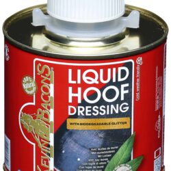 Pot de 500ml d'huile pour sabots Kevin Bacon's Dressing Paillettes Doré avec pinceau