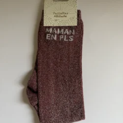 Chaussettes Équitation Adultes Paillettes Attitudes "Maman en pls" – Bordeaux