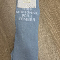 Paillettes Attitude – Chaussettes Équitation Pailletées Adultes – Bleu clair 36-41