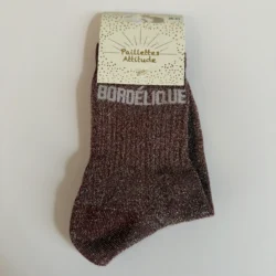Chaussettes Équitation Adultes Paillettes Attitudes "Bordélique" – Bordeaux