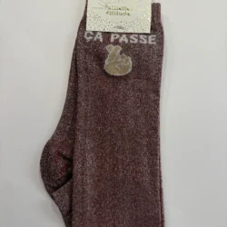 Chaussettes Équitation Adultes Paillettes Attitudes "Ca passeeee" – Bordeaux