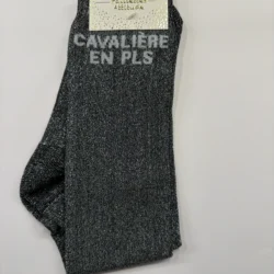 Chaussettes Équitation Adultes Paillettes Attitudes "Cavalière en pls" – Noires