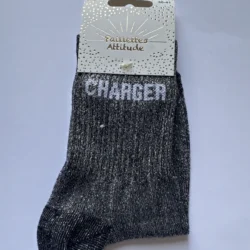Chaussettes Équitation Adultes Paillettes Attitudes "Charger" – Noires