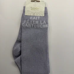 Chaussettes Équitation Adultes Paillettes Attitudes "Fait péter la cartouche" –  Mauve