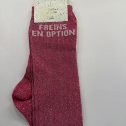 Chaussettes Équitation Adultes Paillettes Attitudes "Freins en option" – Fuschia
