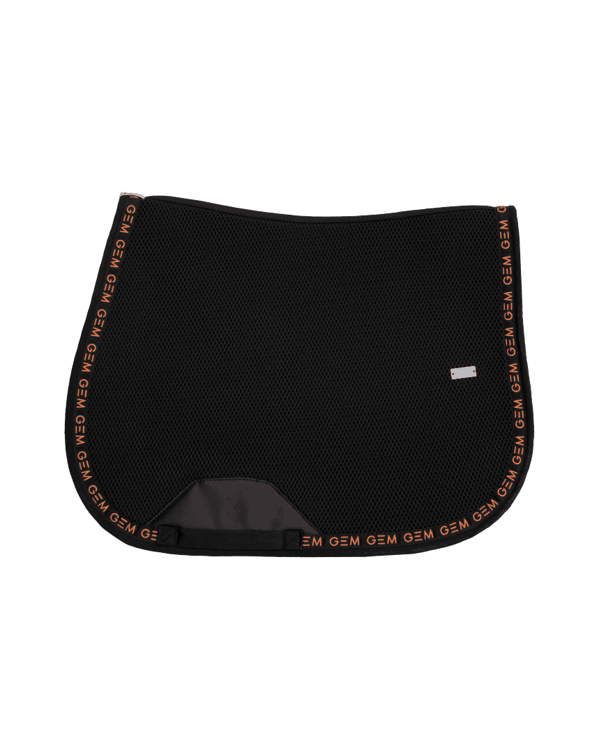 GEM - Tapis de selle Mesh Obstacle - Noir / Corail
