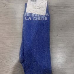 Paillettes attitude - Chaussettes Équitation Adultes "25 balles la chute" – Bleues