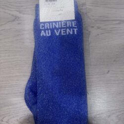 Paillettes attitude - Chaussettes Équitation Adultes "Crinière au vent" – Bleues