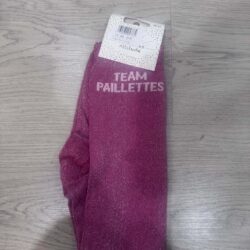 Chaussettes adulte Team Paillettes fuchsia Paillettes Attitude