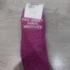 Chaussettes adulte Pas Douée Mais Motivée fuchsia Paillettes Attitude