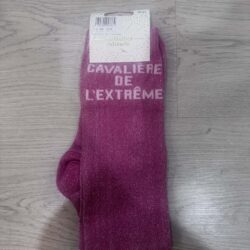 Chaussettes adulte Cavalière de l’Extrême fuchsia Paillettes Attitude