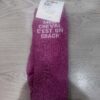 Chaussettes adulte Mon Cheval C’est un Crack fuchsia Paillettes Attitude