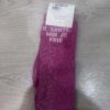 Chaussettes adulte Il saute moi je prie fuchsia Paillettes Attitude