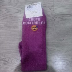 Chaussettes adulte Chute Contrôlée fuchsia Paillettes Attitude
