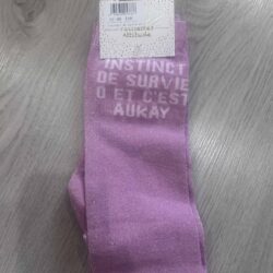 Chaussettes Instinct de survie et c’est ok Roses