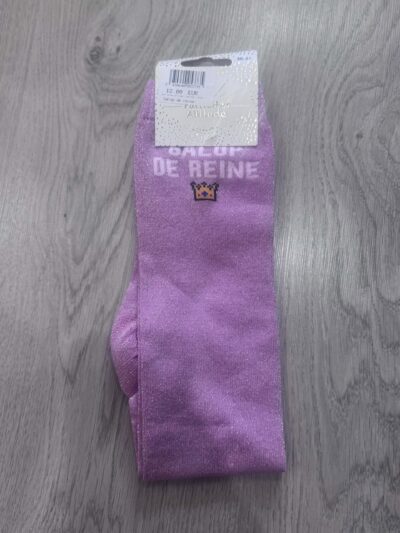 IMG_4455 Chaussettes adulte Galop de Reine roses Paillettes Attitude