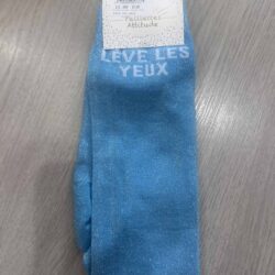 Chaussettes adulte Lève les yeux bleue Paillettes Attitude