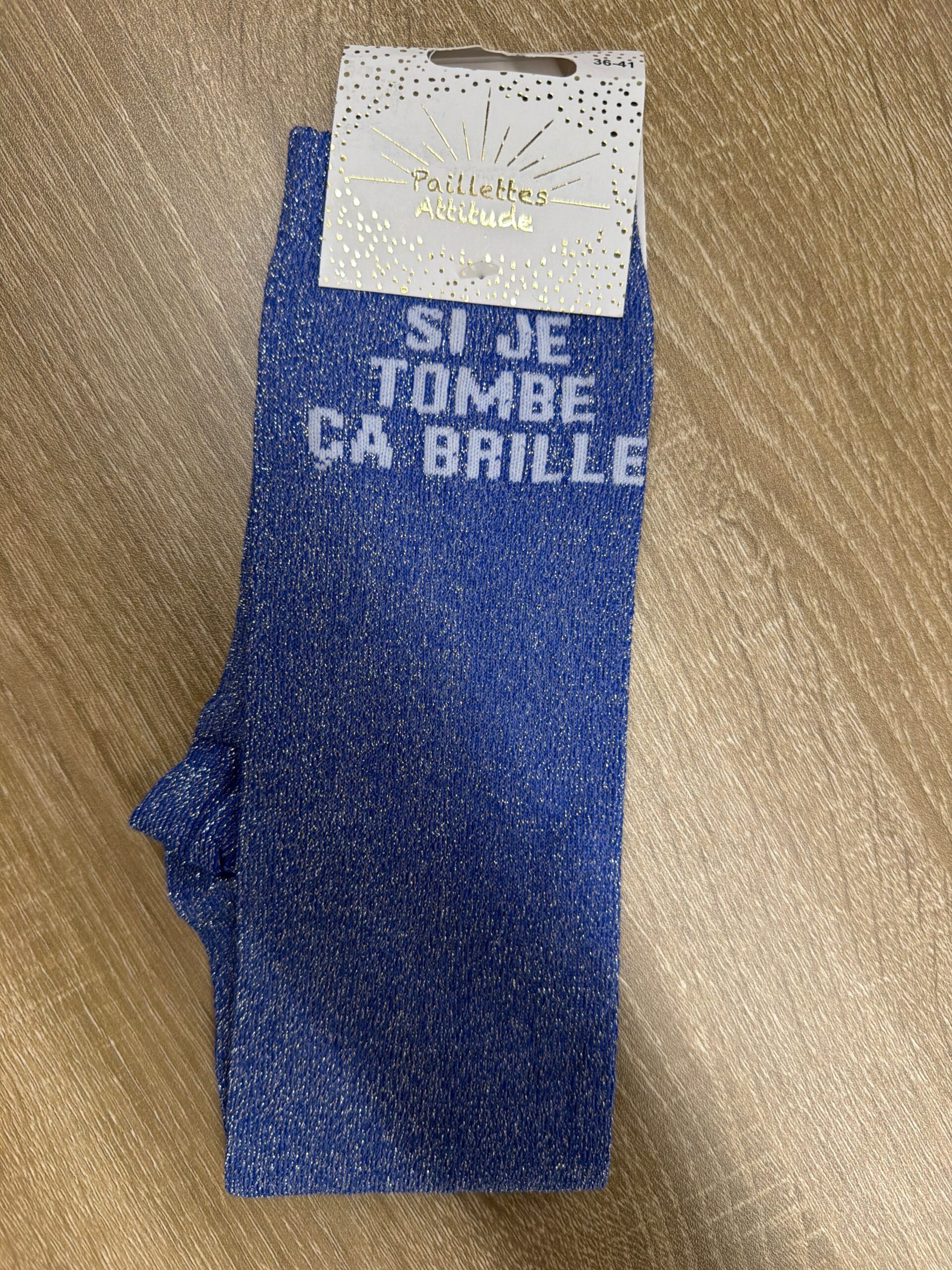 SI JE TOMBE ÇA BRILLE bleu electrique