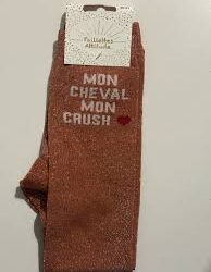 Chaussettes équitation pailletées Paillettes Attitude orange 36-41