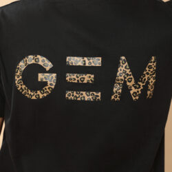 T-shirt Éclair GEM Noir Léopard