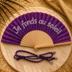 Éventail Paillettes Attitude avec cordon