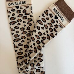 Paillettes attitude - Chaussettes pailletées équitation léopard classic 36-41