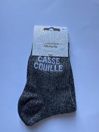 paillettes attitude chaussettes villes noir casse couille