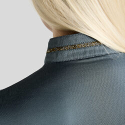 Polo Montar MoVeronica Thermo Dark Slate avec détails Golden Quartz