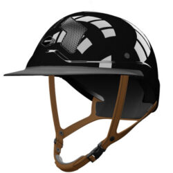 Casque Flex-On Armet Star noir M jugulaire marron visière Angel